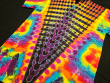 Load image into Gallery viewer, Medium. Rainbow gradient V tee.
