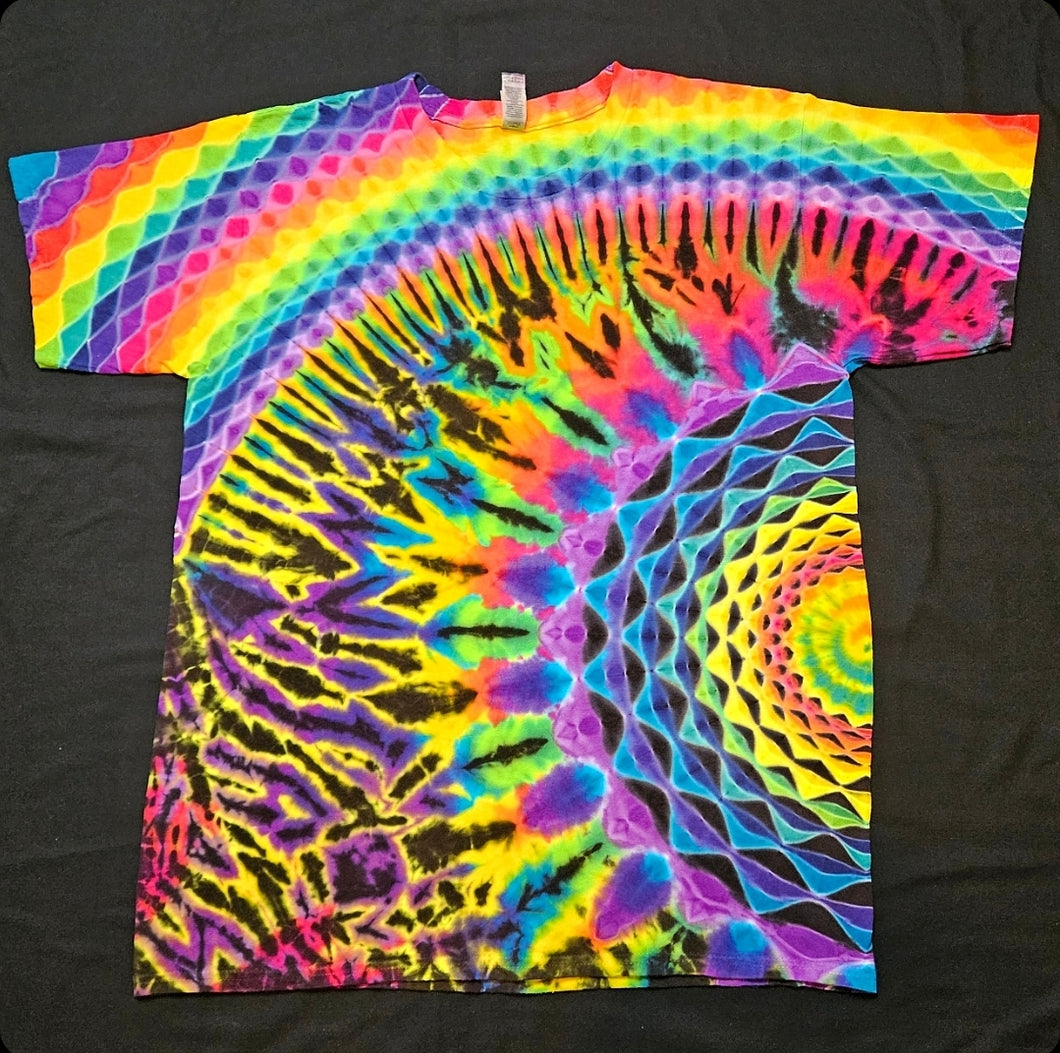 Large. Rainbow/ mandala combo tee.