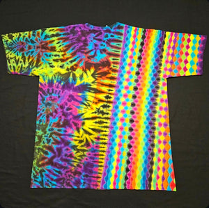 XL. Mandala/ honeycomb combo tee.