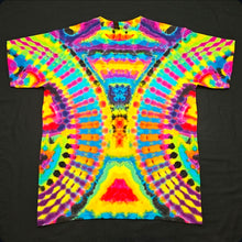 Load image into Gallery viewer, Large. Psychedelic rainbow tee.
