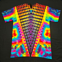 Load image into Gallery viewer, Medium. Rainbow gradient V tee.
