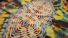 Load image into Gallery viewer, 3XL. Tie dye shirt. Black forest diamond fusion with spine tee.
