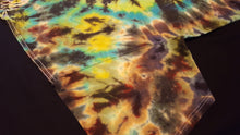 Load image into Gallery viewer, 3XL. Tie dye shirt. Black forest diamond fusion with spine tee.
