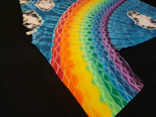Load image into Gallery viewer, Medium. Tie dye shirt. Rainbow in the clouds tee.
