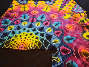 XL. Tie dye shirt. Dark rainbow side mandala tee.