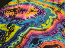 Load image into Gallery viewer, 2XL. Tie dye shirt. Dark rainbow geode tee.
