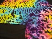 Load image into Gallery viewer, Large. Tie dye shirt. Dark rainbow scrunch tee.
