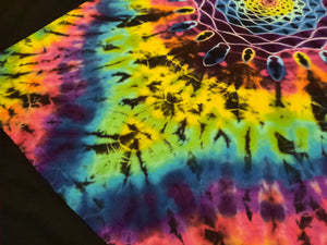 XL. Tie dye shirt. Mandala/psychedelic scrunch combo tee.