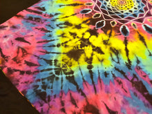 Load image into Gallery viewer, Medium. Tie dye shirt. Mandala/psychedelic combo tee.

