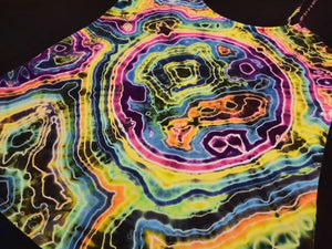 2XL. Tie dye camisole. Dark rainbow geode.