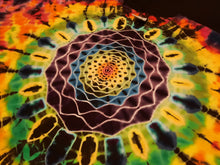 Load image into Gallery viewer, 3XL. Tie dye shirt. Mandala/sacred drop combo with diamond back tee.
