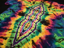 Load image into Gallery viewer, 3XL. Tie dye shirt. Mandala/sacred drop combo with diamond back tee.
