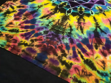 Load image into Gallery viewer, 2XL. Tie dye shirt. Mandala/psychedelic scrunch combo tee.
