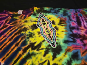 2XL. Tie dye shirt. Psychedelic pleat/diamond combo tee.