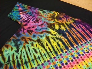 2XL. Tie dye shirt. Psychedelic pleat/diamond combo tee.