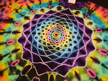 Load image into Gallery viewer, XL. Tie dye shirt. Mandala/psychedelic scrunch combo tee.
