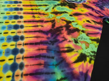 Load image into Gallery viewer, XL. Tie dye shirt. Psychedelic pleat/mandala combo tee.
