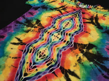 Load image into Gallery viewer, Large. Tie dye shirt. Diamond fusion with spine tee.
