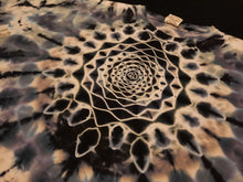 Load image into Gallery viewer, 3XL. Tie dye shirt. Grey scale mandala/ psychedelic scrunch combo tee.
