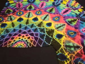 2XL. Tie dye shirt. Dark rainbow side mandala tee.