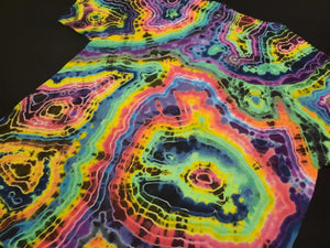 2XL. Tie dye shirt. Dark rainbow geode tee.