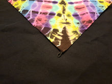 Load image into Gallery viewer, 57in.x57in. tie dye tapestry.  Dark rainbow mandala.
