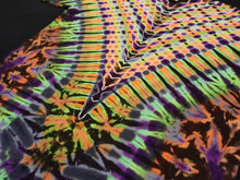 Load image into Gallery viewer, Large. Tie dye shirt. Halloween psychedelic V tee.
