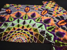 Load image into Gallery viewer, Small. Tie dye shirt. Halloween side mandala tee.
