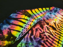 Load image into Gallery viewer, 2XL. Tie dye long sleeve. Mandala/spine combo with diamond sleeves.
