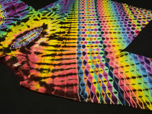 Load image into Gallery viewer, XL. Tie dye long sleeve. Diamond fusion/ psychedelic pleat combo tee.
