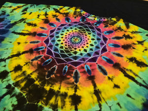 3XL. Tie dye shirt. Mandala with spine tee.