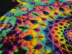 XL. Tie dye shirt. Dark rainbow side mandala tee.