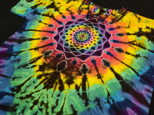 Load image into Gallery viewer, Medium. Tie dye shirt. Mandala with spine tee.
