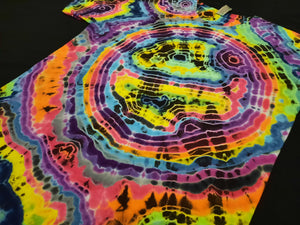XL. Tie dye shirt. Dark rainbow geode tee.