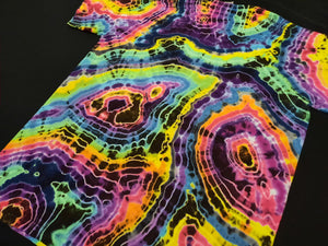 Medium. Tie dye shirt. Dark rainbow geode tee.