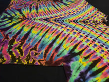 Load image into Gallery viewer, 3XL. Tie dye shirt. High contrast psychedelic V tee.
