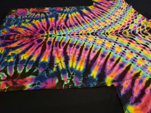 Load image into Gallery viewer, Medium. Tie dye shirt. High contrast psychedelic V tee.
