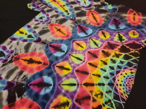 Large. Tie dye shirt. Dark rainbow side mandala tee.