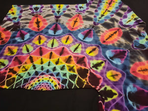 Large. Tie dye shirt. Dark rainbow side mandala tee.