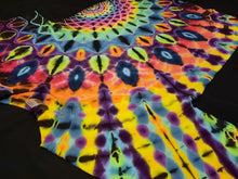 Load image into Gallery viewer, Medium. Tie dye shirt. Dark rainbow side mandala tee.
