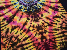 Load image into Gallery viewer, XL. Tie dye shirt. Mandala with spine tee.
