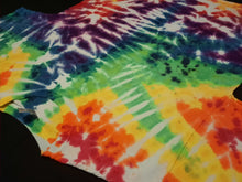 Load image into Gallery viewer, 2XL. Tie dye shirt. Negative space rainbow scrunch tee.
