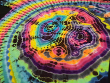 Load image into Gallery viewer, 2XL. Tie dye shirt. Rainbow wave/geode combo tee.
