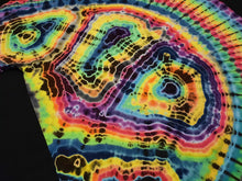 Load image into Gallery viewer, 2XL. Tie dye shirt. Rainbow wave/geode combo tee.
