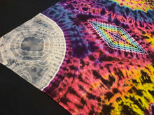Load image into Gallery viewer, 58inx58in. tie dye tapestry. Alien/ufo combo.
