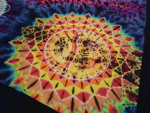 Load image into Gallery viewer, 58inx58in. tie dye tapestry. Alien/ufo combo.
