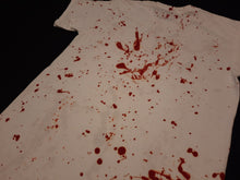 Load image into Gallery viewer, Medium. Redrum blood splatter tee.
