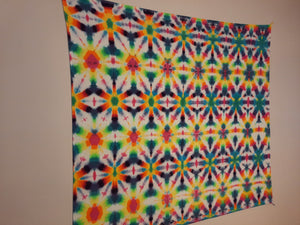 57inX57in tapestry. Itajime shibori.