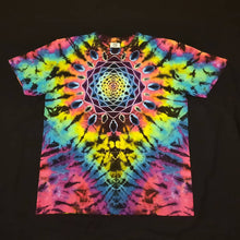 Load image into Gallery viewer, Medium. Tie dye shirt. Mandala/psychedelic combo tee.
