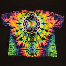 Load image into Gallery viewer, 3XL. Tie dye shirt. Mandala/sacred drop combo with diamond back tee.
